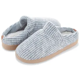 Womens Cozy Ribbed Knit Slippers