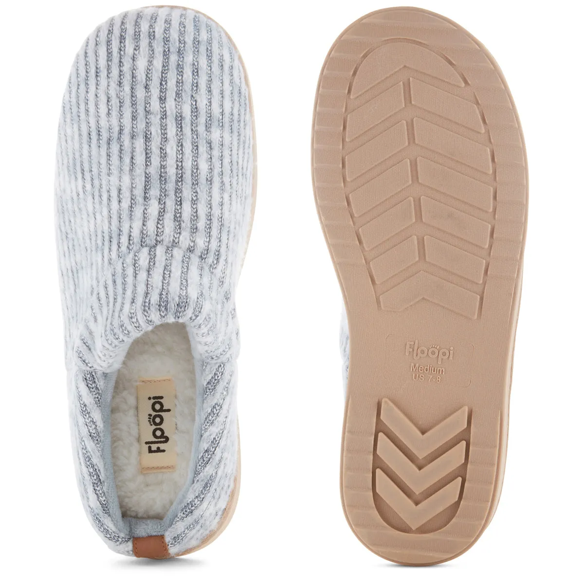 Womens Cozy Ribbed Knit Slippers