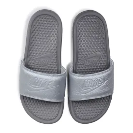 Women's Nike Benassi JDI Premium (Metallic Silver)(AO4642-001)