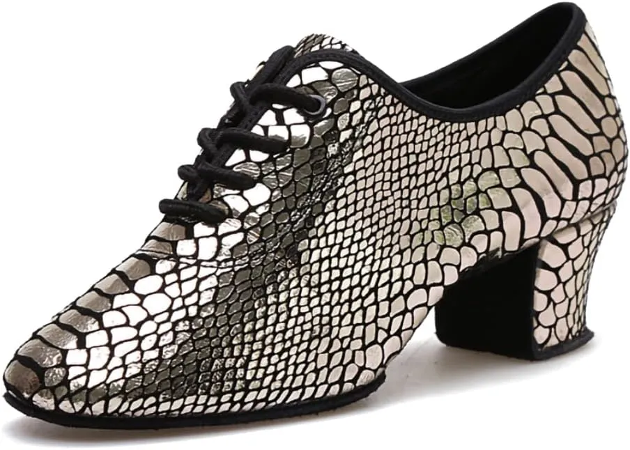 YKXLM Women Standard Practice Social Dance Sneaker Beginner Dance Practice Shoes for Women Low Heel Ballroom
